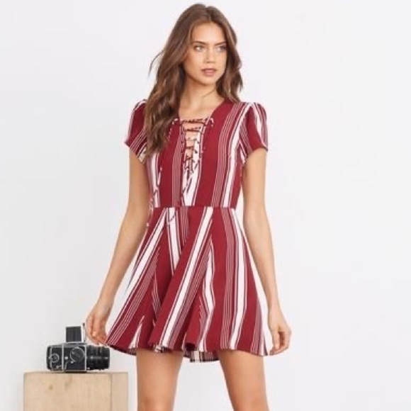 LOVERS + FRIENDS Compass Lace Up Dress - Picture 1 of 4